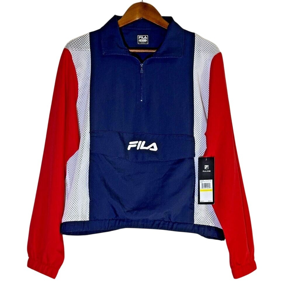 FILA Wicked Womens M Jacket Windbreaker Sports Multi Zip Lightweight $65 NEW